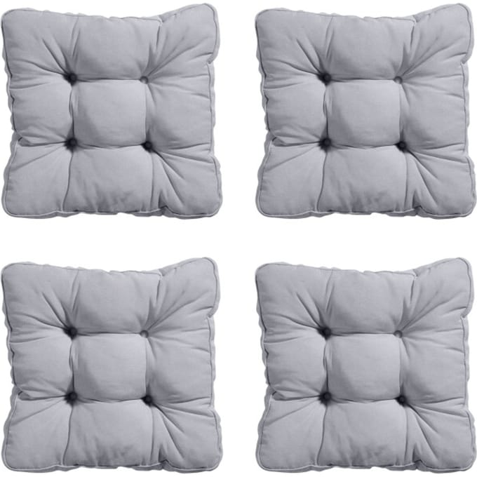 Madison - Zitkussen Florance Panama light grey - Ca. 47x47 cm - Set van 4