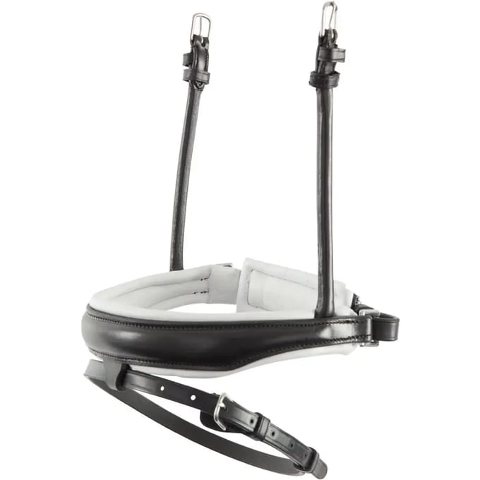 Ronde anatomische lederen paardenneusriem BR Equitation Pull-back