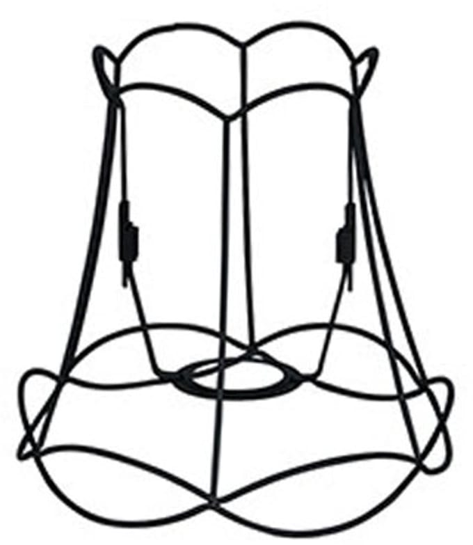 QAZQA granny frame - Retro Lampenkap - Ø 195 mm - Zwart -
