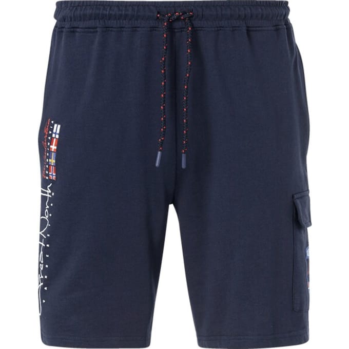 Jan Vanderstorm herren Sweatbermuda - 64/66 - donkerblauw - Plus Size
