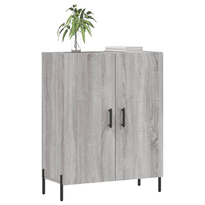 vidaXL - Dressoir - 69,5x34x90 - cm - bewerkt - hout - grijs - sonoma - eikenkleurig