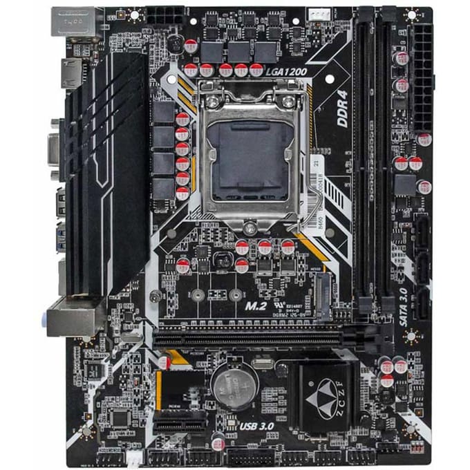 H410 Gaming-moederbord 2666MHz Frequentie LGA1200(Intel 10e generatie) Compatibel met Core i3i5i7i9 zwart