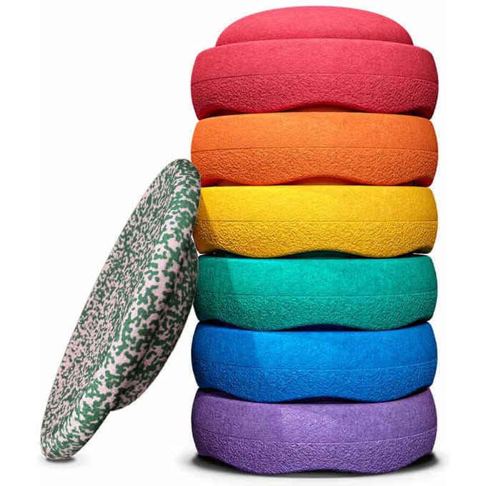 Stapelstein blush special rainbow classic + balance board