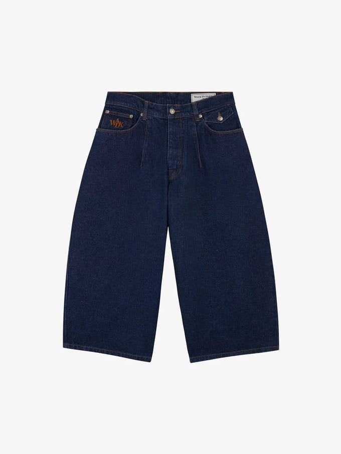 Dark Blue Denim Ballon Shorts