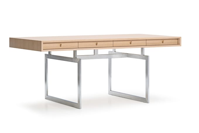 Karakter Office Desk Bureau - roestvrij staal - eiken