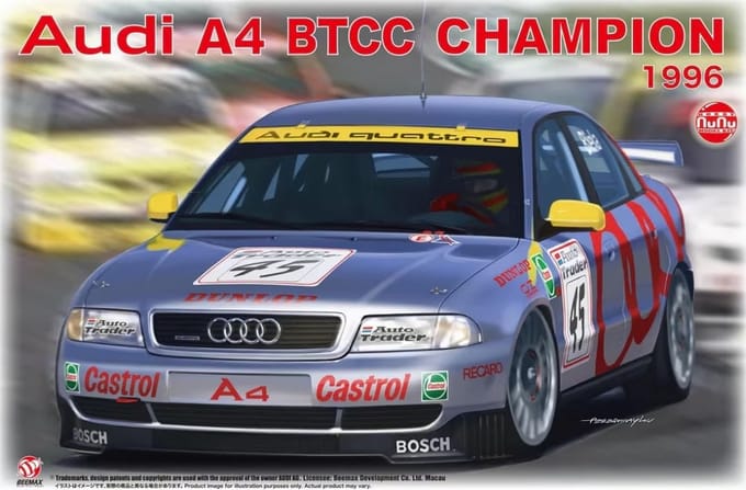 NuNu Modelbouwpakket Auto - 24035 Audi A4 quattro 1996 BTCC Champion Plastic - 1:24 - Modelbouw