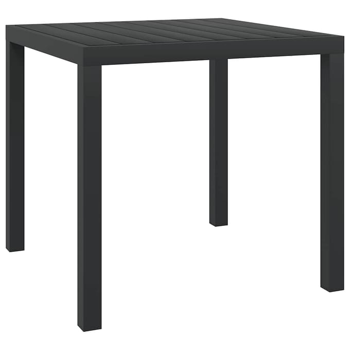 vidaXL - Tuintafel - 80x80x74 - cm - aluminium - en - HKC - zwart