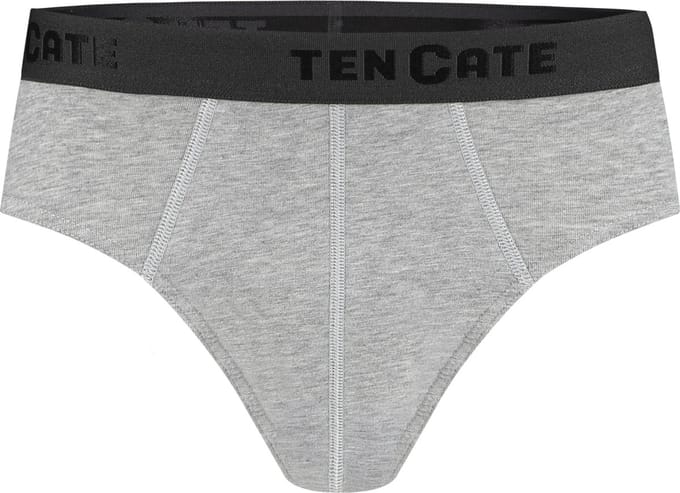 Ten Cate Basics slip grey melange 2-pack voor Heren | Maat M