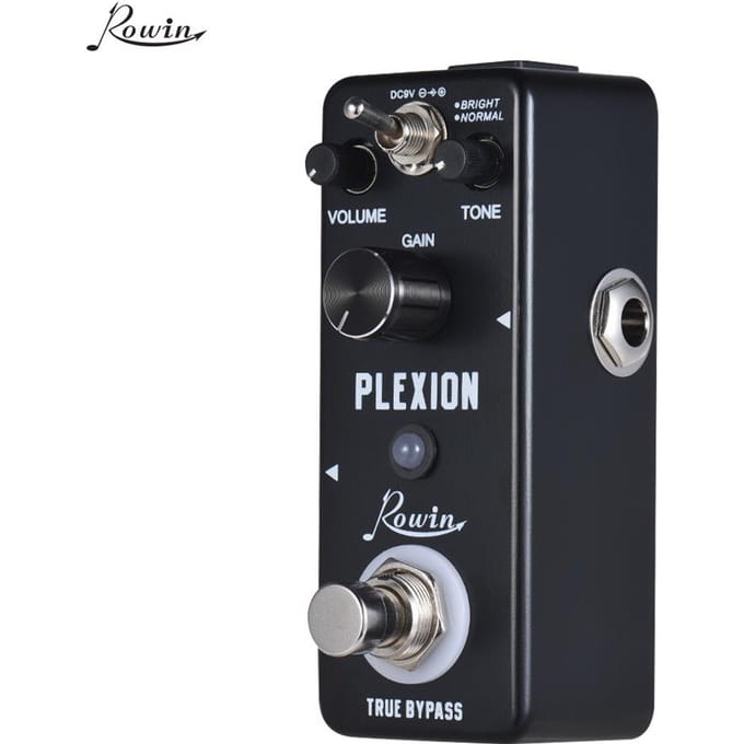 Rowin Plexion Gitaar Effectpedaal Aluminiumlegering Behuizing True Bypass black