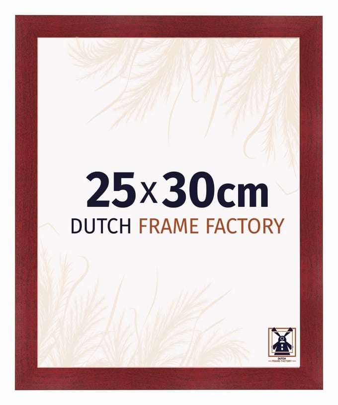 Fotolijst 25x30 cm - MDF - Wijnrood Geveegd - Praag