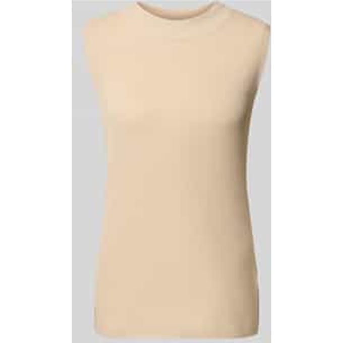 Tricottop met ronde hals