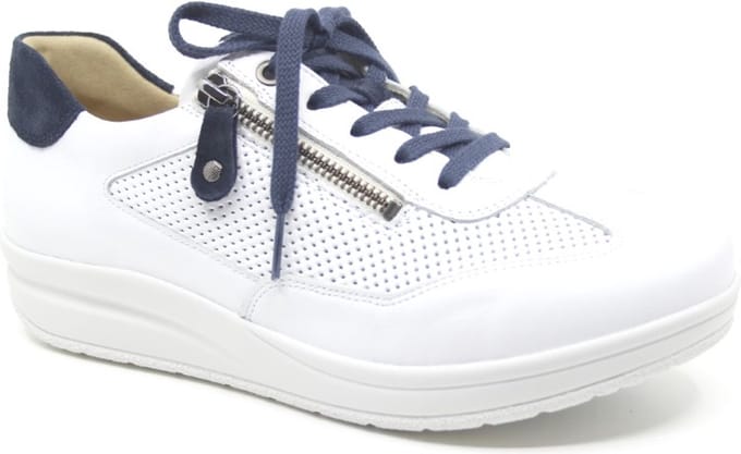 Hartjes, 262.2517/13 02.47, Witte sneaker speciaal geschikt voor diabetici wijdte M