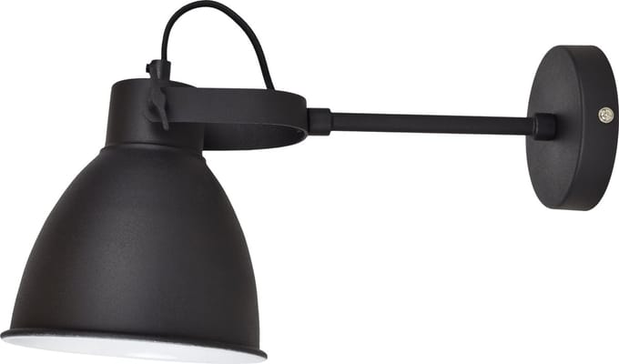 Urban Interiors Dock Wandlamp Zwart - Metalen kap - Ø17
