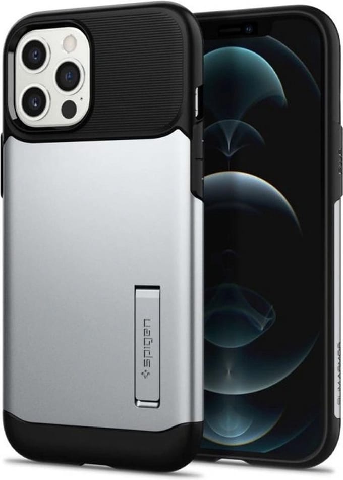 Spigen Slim Armor Apple iPhone 12 Pro Max Hoesje Zilver