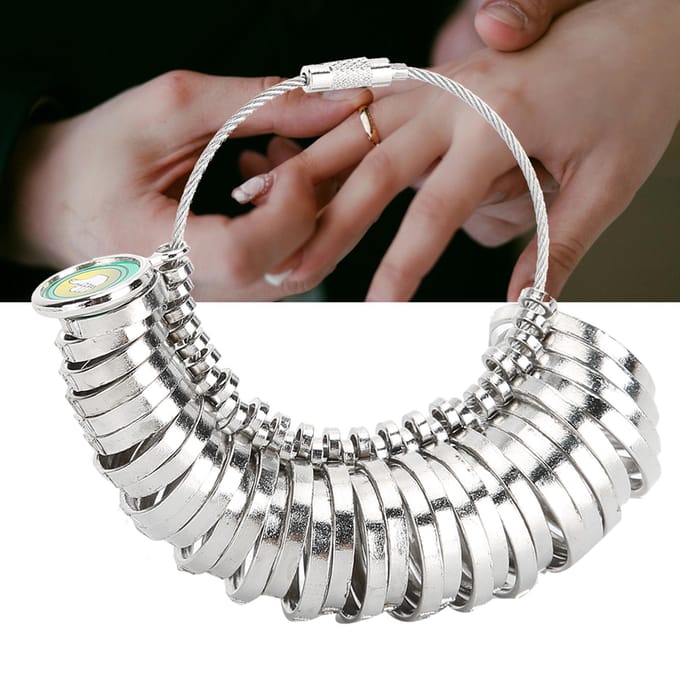 Ringmaten Ringmeetinstrument Sieraden Ringmaatmeter Sieradengereedschap Honkong Maat gray