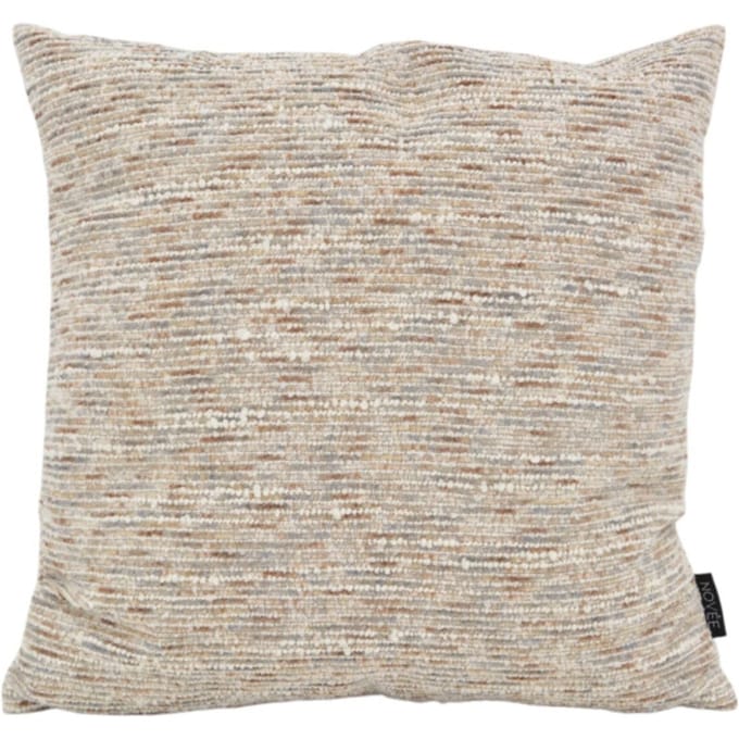 NOVÉE Sierkussen chenille taupe/beige | 45 x 45 cm | polyester