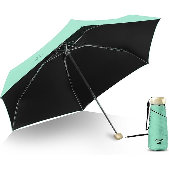 Zonne-paraplu Superlicht Mini Opvouwbaar UV-bescherming Winddicht Draagbaar Dubbel Gebruik Paraplu Avocado white