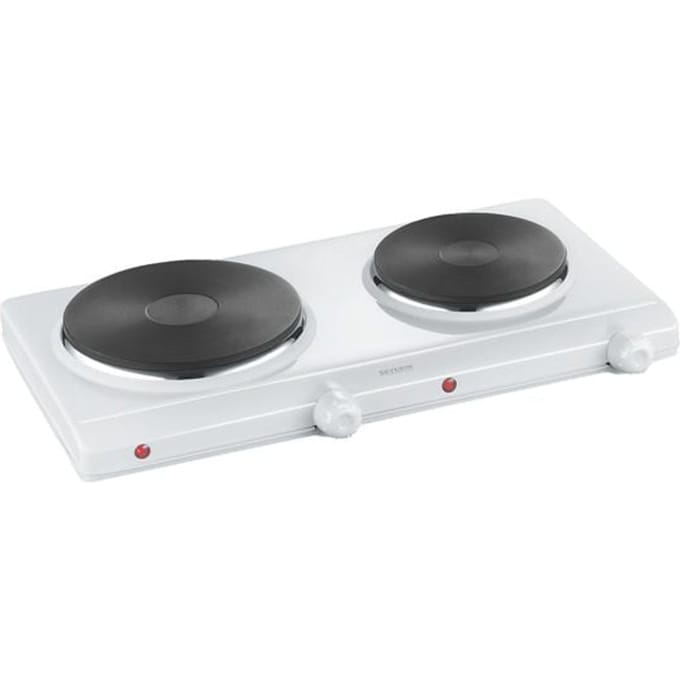 Severin Twin Kookplaat DK 1042 – 2 Kookzones – 2500W – Traploos Instelbare Temperatuur – Wit
