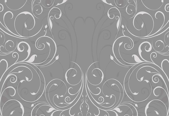 Fotobehang Swirl Pattern Grey | XL - 208cm x 146cm | 130g/m2 Vlies
