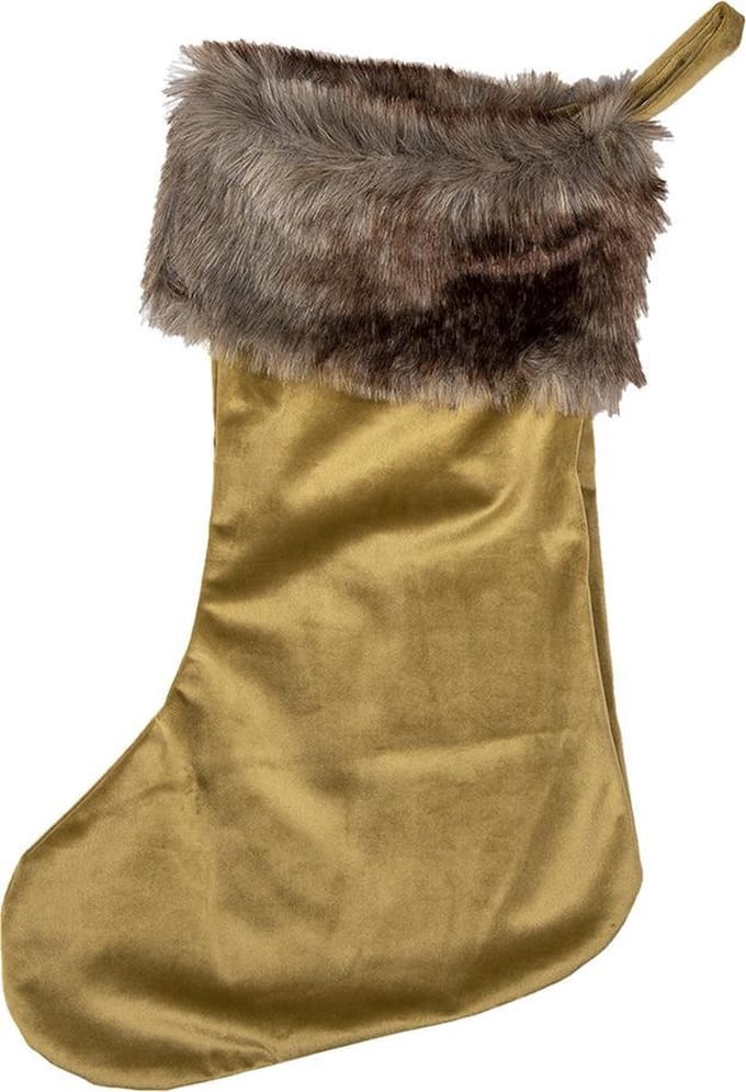 Clayre & Eef Kerstsok Kerstsok 45 cm Bruin Synthetisch
