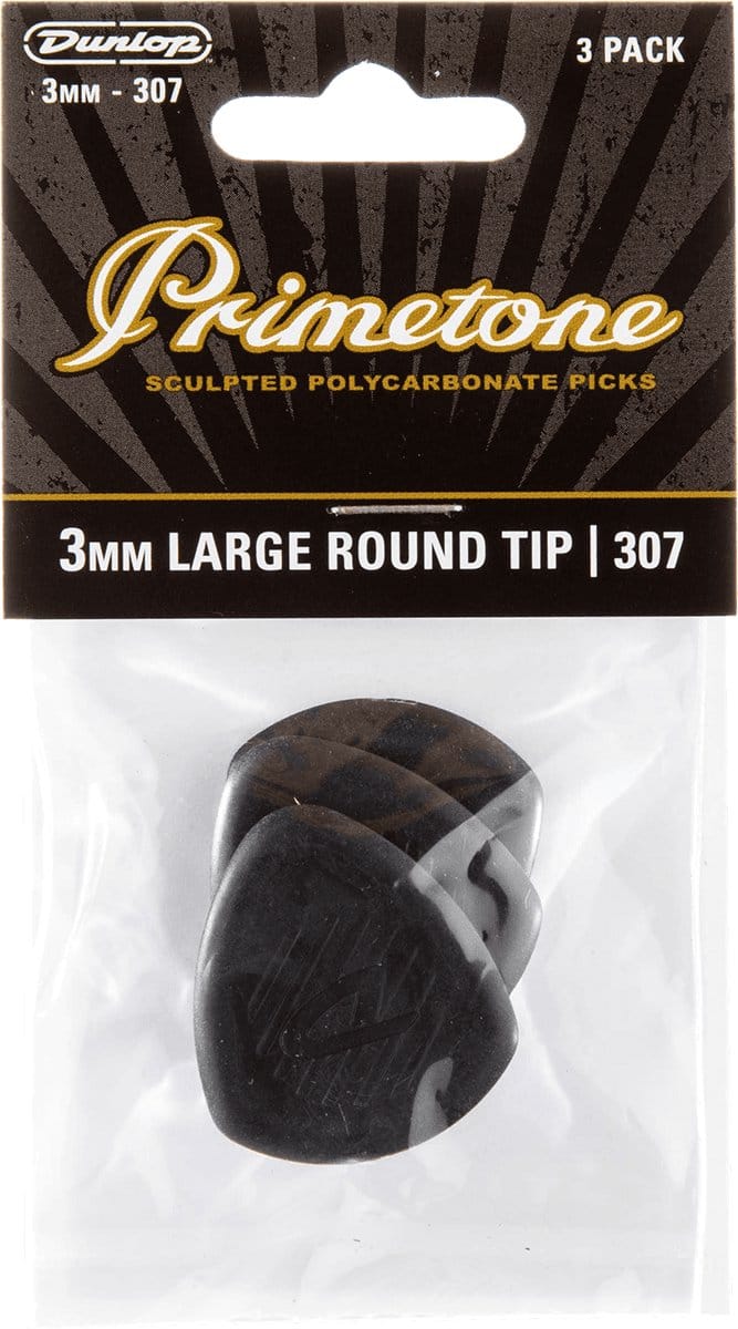 Jim Dunlop Primetone - Plectrums - Classic 307 Large Rond - Player's Pack 3 Stuks