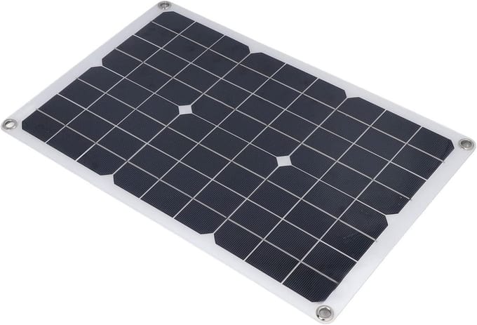 Zonnepaneel Kit - Flexibel paneel - Accu laden - Waterdicht ontwerp - 20W - Zwart