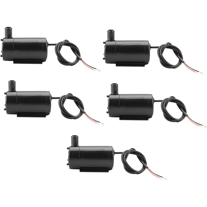 5 stuks/set DC 3V 5V Mini Waterpomp Dompelpomp voor Vissenkom Fontein Aquarium black
