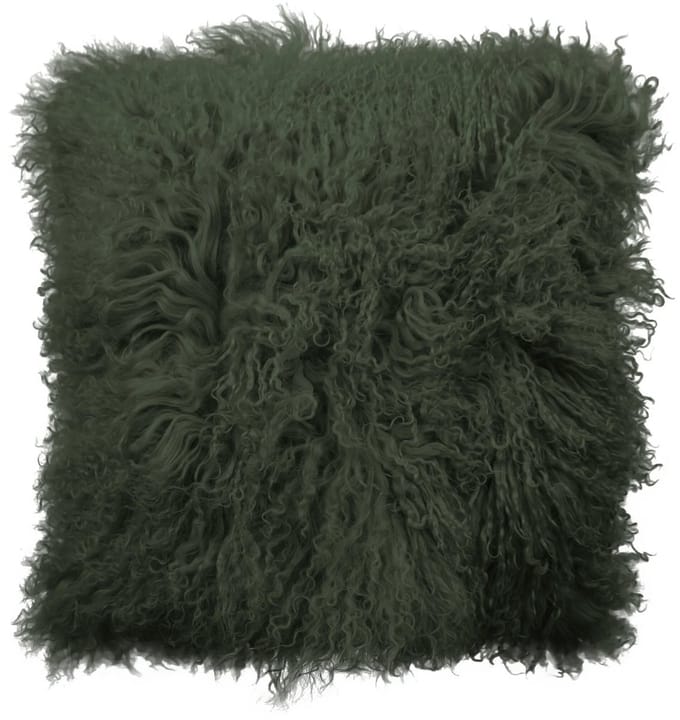 Van Buren - Tibetaans schapenvacht kussen - Groen 45x45cm - 100% echt schapenvacht