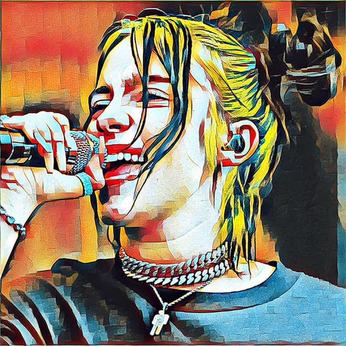 Billie Eilish 5-2 - Poster - 60 x 60 cm