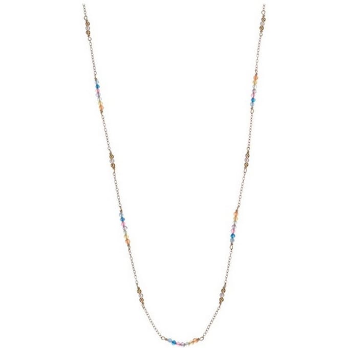 ALISIA AL4931-ORO GOLD-PLATED KETTING MET GEKLEURDE KRALEN 1 STUK