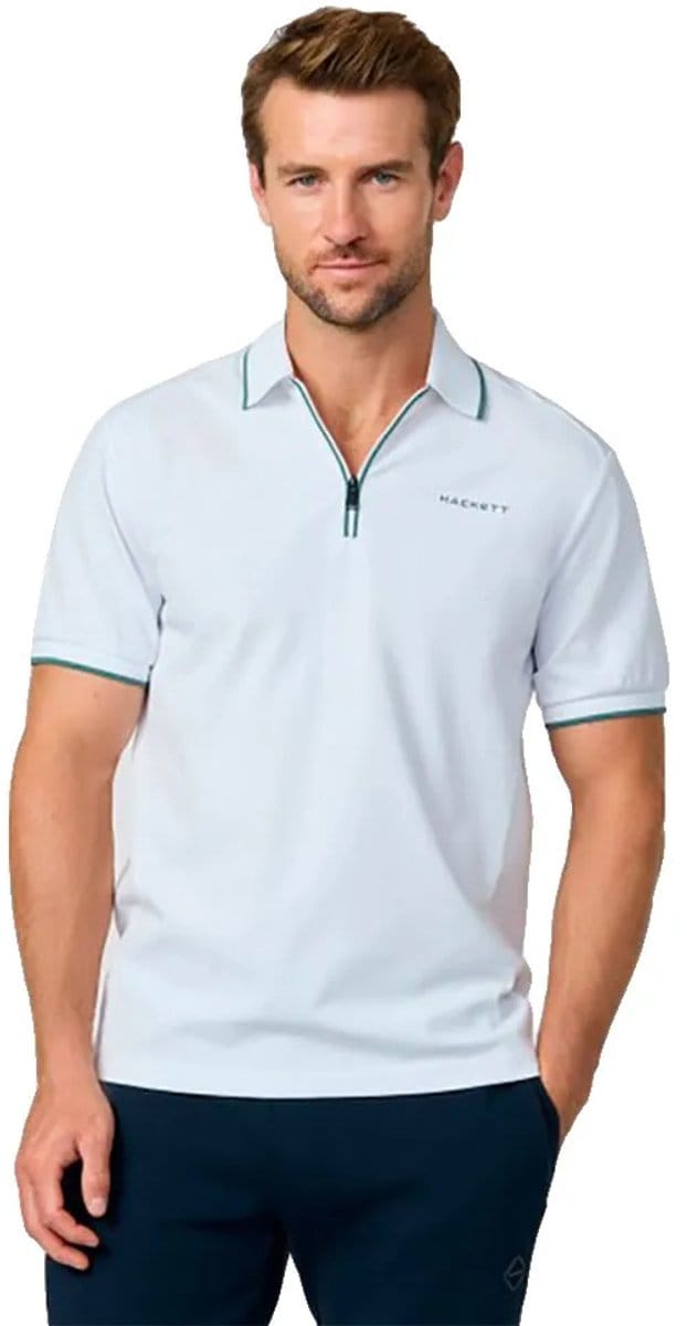 Hackett City Korte Mouw Poloshirt Wit S Man