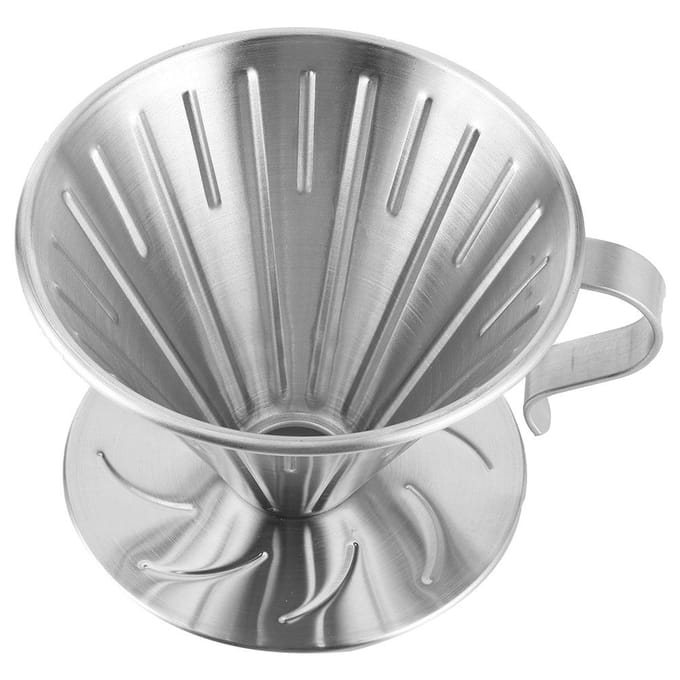 Roestvrijstalen Pour Over Koffie Dripper Kegel Filter Kop Standaard Koffiemachine Accessoires Thuis white
