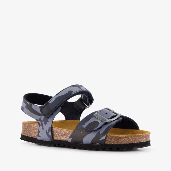 Hush Puppies kinder bio sandalen camouflage blauw - Maat 27