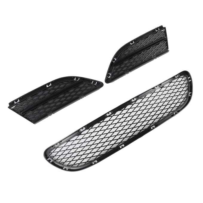 Voorbumper Ondergrille 51117198906 Voorgrille met Mistlichtgrille voor 3 Serie E90 E91 black