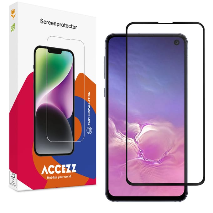 Accezz Screen Protector - Geschikt voor Samsung Galaxy S10 - Gehard Glass Full Cover