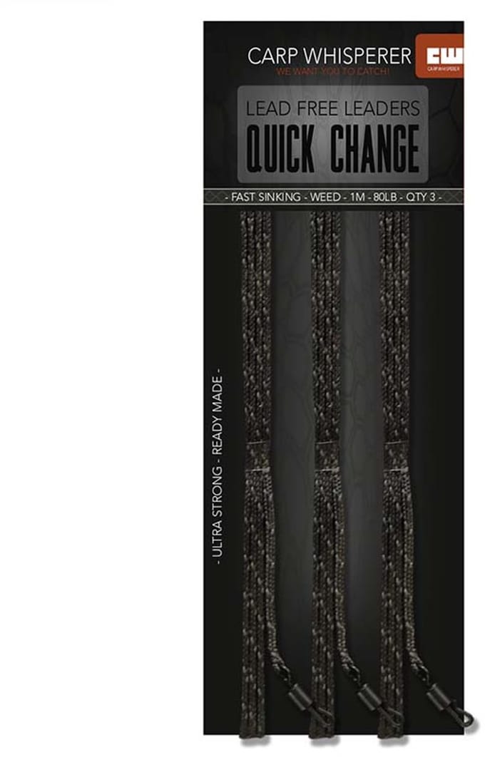 Carp Whisperer - Quick Change Leaders - 3 stuks - Weed