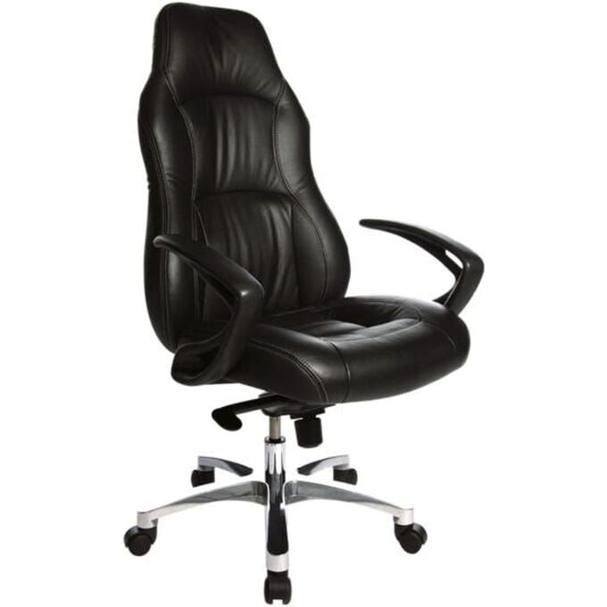 OFFICE RS1 - Luxe directiestoel Zwart Leder