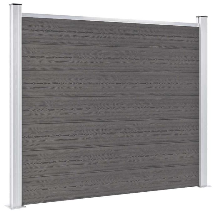 vidaXL - Schuttingpaneel - 180x146 - cm - HKC - grijs