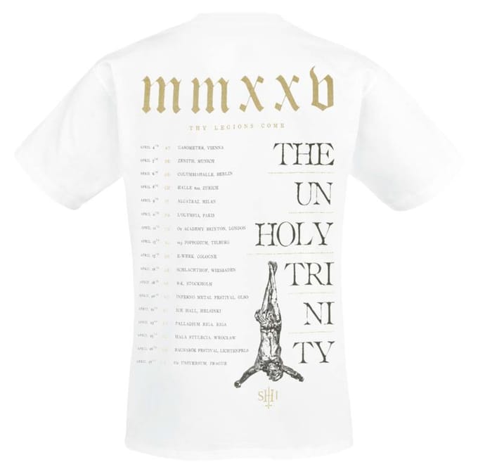 Behemoth T-shirt - Trinity - The Unholy Trinity Tour 2025 - S tot XL - voor Mannen - wit