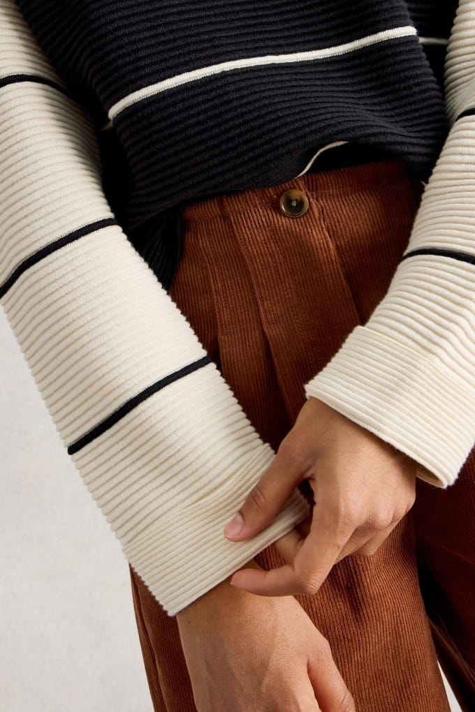 White Stuff Jana Stripe Jumper Black Multi Größe: 8 | Pullover Outlet | Damen | Schwarz