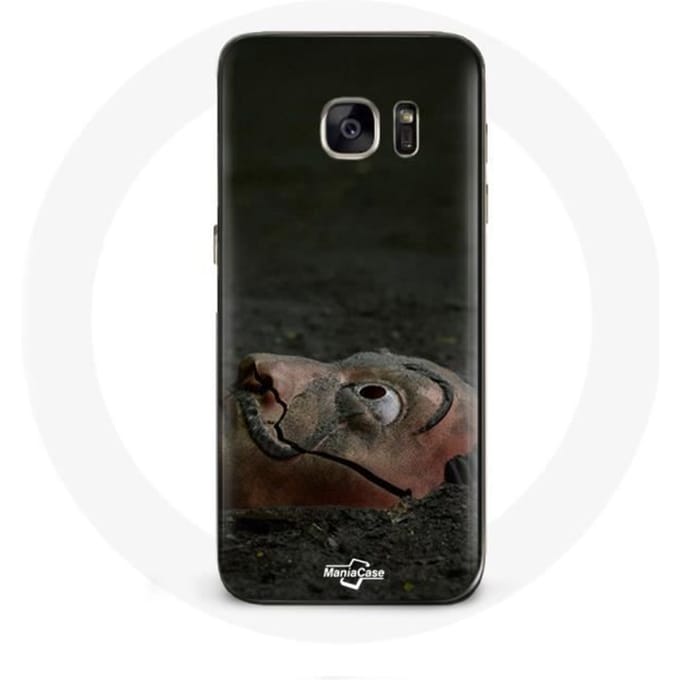 Coque - La casa de papel - Samsung Galaxy S7 - Souple - Noir - Masque dali