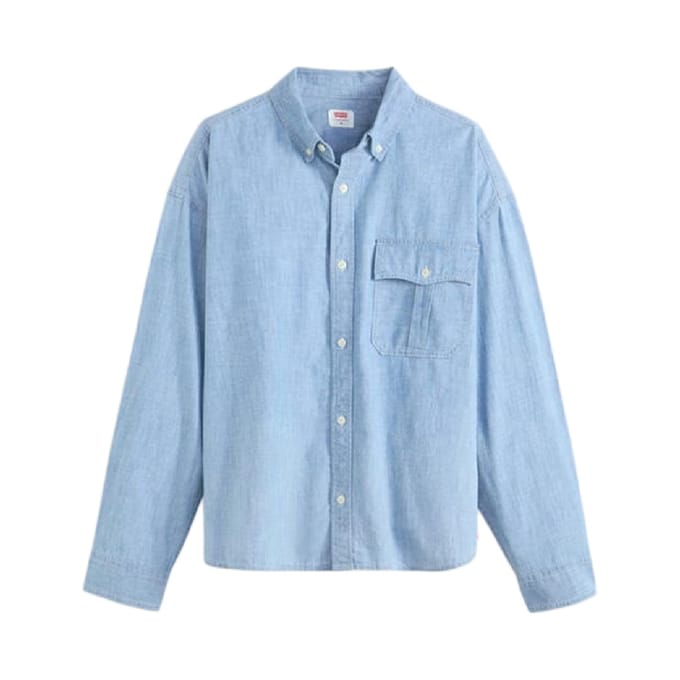 Levis Kort chambray-overhemd voor heren (Chambray)