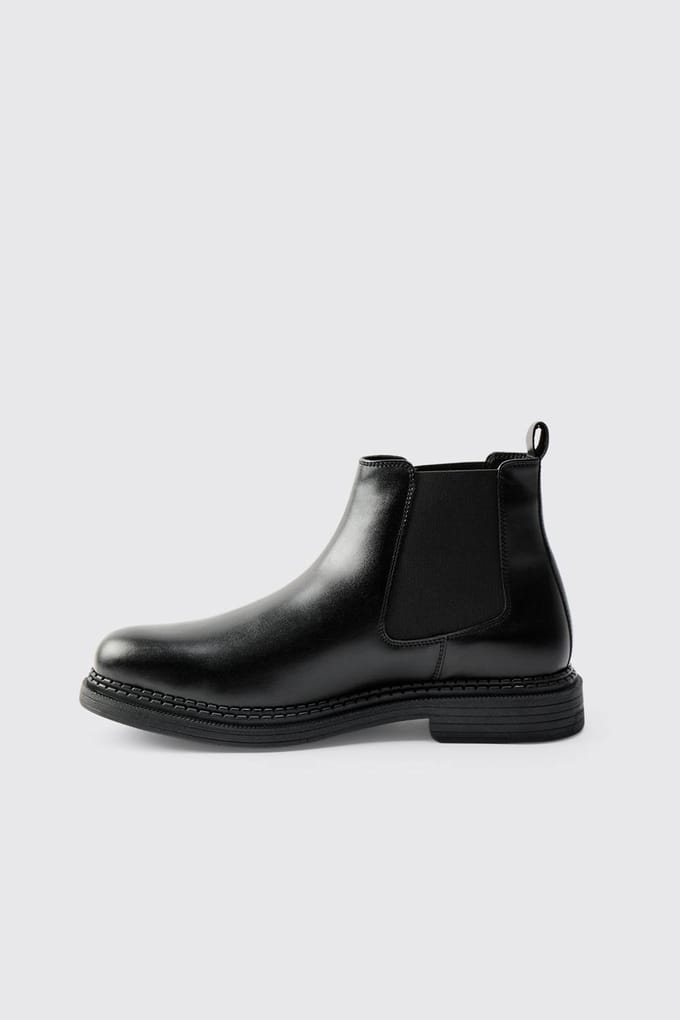 Chelsea-laars van nep leer | Black | Size 46