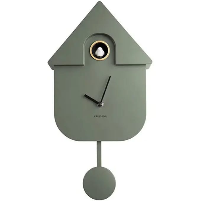 Karlsson Koekoeksklok Modern Cuckoo ABS - Jungle Groen - 41x8,5x21,5cm - Scandinavisch
