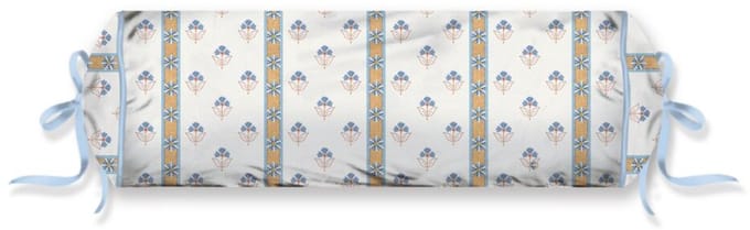 Pip Studio Kairi Bloom Roll Cushion Sierkussen - 22 x 70 cm cm - Licht blauw