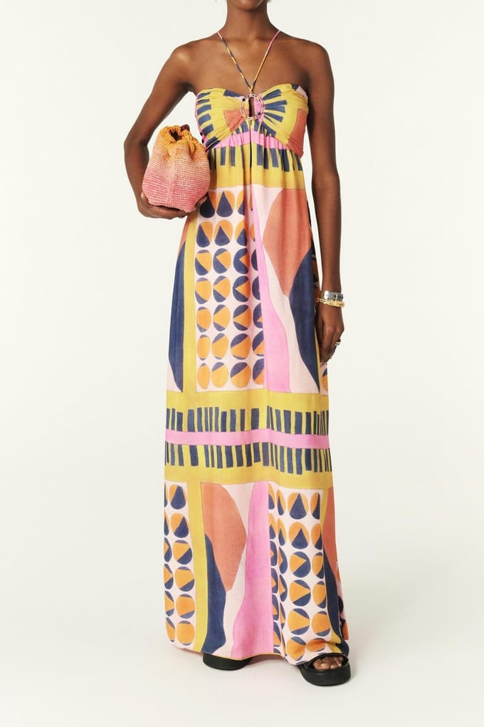 BA&SH Robe Molly Rose Maat: L | Maxi Jurken Outlet | Dames | Geel