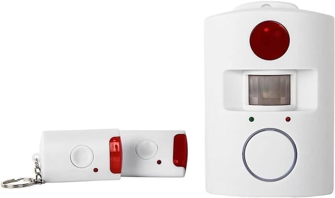Infrarood alarmsysteem - Bewegingsmelder - Huis beveiligen - 105 dB alarm - 8 meter bereik - Wit