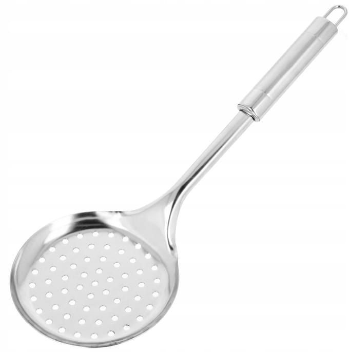 Roestvrijstalen schuimspaan/zeeflepel, 34 cm