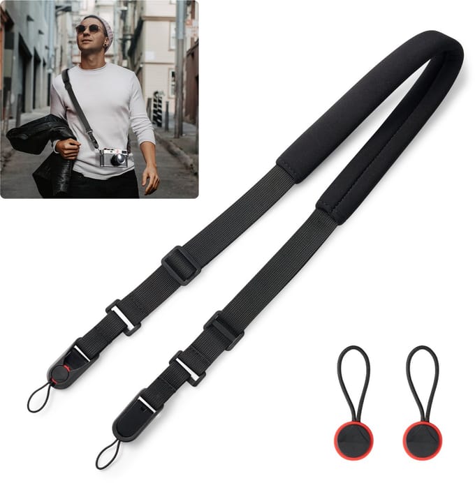 YONO Camera Strap Compact - Riem - Schouderband - Draagriem - Universeel - Zwart