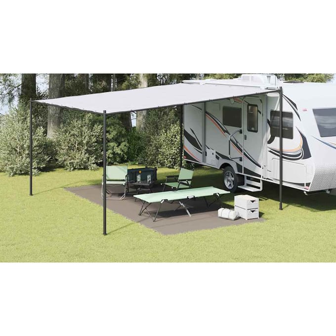 vidaXL - Tenttapijt - Lichtgrijs - 550 - x - 250 - cm - Polyetheen